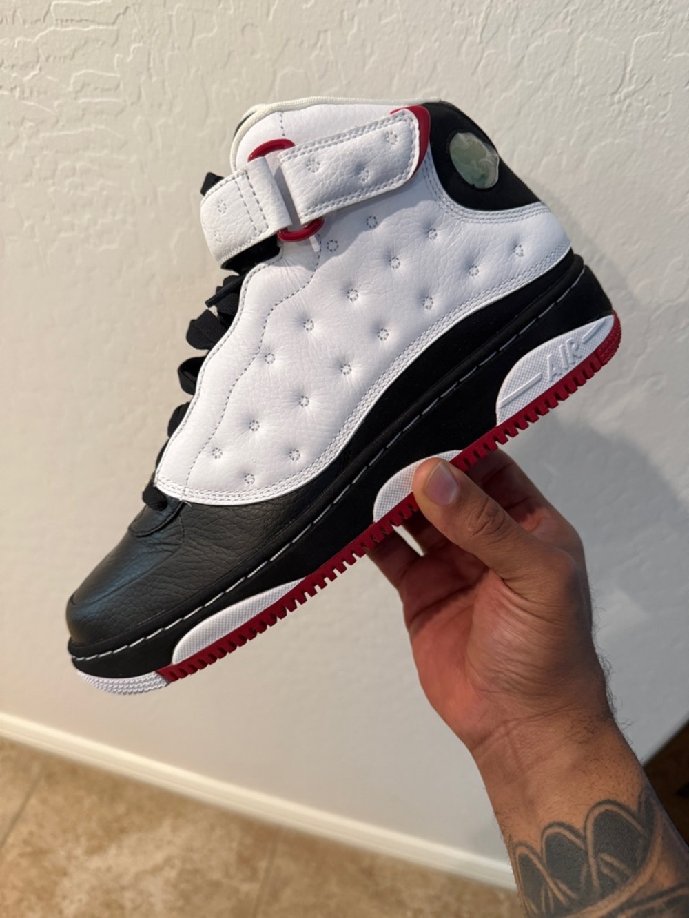 Air Jordan Fusion (AJF) 13 Varsity Red White Black (2009) 375453-101 - Size 10